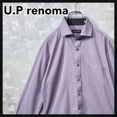 U.P renoma 長袖 シャツ メンズ XL チェック パープル系 古着のサムネイル
