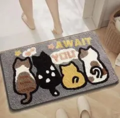 玄関マット 北欧 猫 ネコ 雑貨 かわいい アニマル トイレマット 猫