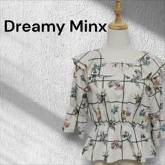 Dreamy Minx ドリーミーミンクス M花柄チェックペプラムブラウス7分袖
