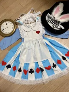 親子でリンクコーデ！不思議の国のアリス&白うさぎの衣装