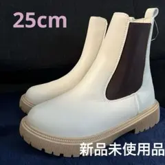 ショートブーツ25センチしまむらサイドゴアブーツLLサイズ