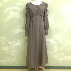 F3542 mysty woman 長袖ワンピース サイズF モカ