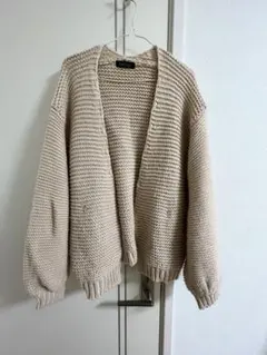 ピンクベージュ カーディガン