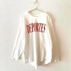 ☆【アダプトリテーリング】ロングTシャツ プリントデザイン 綿100％ 長袖 L