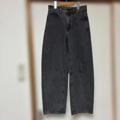 バレルレッグジーンズ　GU S グレー