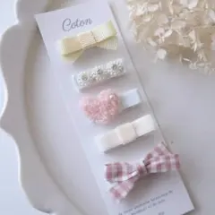 【No.22】ベビー キッズ リボン ヘアゴム ヘアクリップ 出産祝い