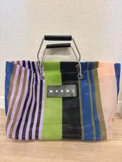 新品未使用】MARNI MARKET STRIPE BAG ベージュ - メルカリ