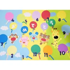 壁面飾り 誕生表 風船