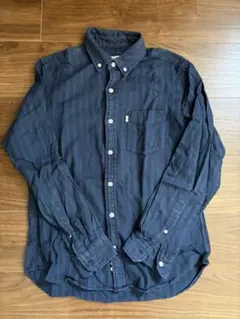 AIGLE ネイビー ストライプ シャツ S エーグル