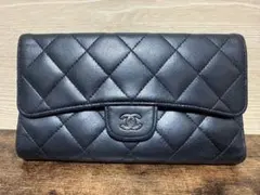 美品　CHANEL マトラッセ　キャビアスキン　三つ折り財布　リユース　中古