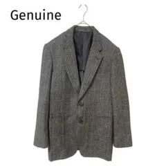 Genuine メンズ　秋冬　テーラードジャケット グレー　肩パッド　日本製