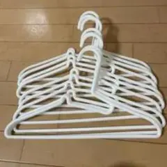 ホワイト プラスチックハンガー セット