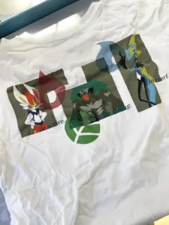 【130cm】ユニクロ UT ポケモン Tシャツ ガラル御三家 ホワイト