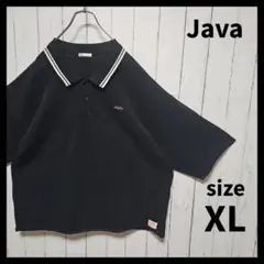 【Java】 メッシュニットポロシャツ　半袖　オーバーサイズ　F645