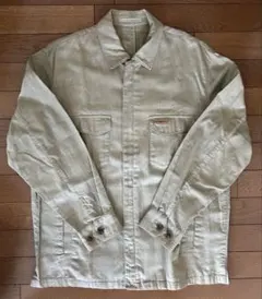 Crocodile ジップアップ長袖ジャケット 薄いカーキ