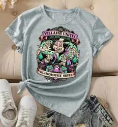 ディズニー ヴィランズ Tシャツ レディース メンズLクルエラ