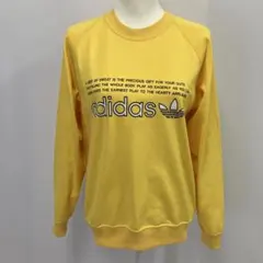 80s ヴィンテージ adidas スウェット デサント イエロー サイズL