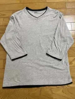 メンズ　トップス　七分丈　Lサイズ　グレー