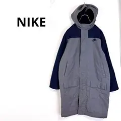 ◇ナイキ【M】ロングコート　ベンチコート　ボア　ダウン　スポーツ　クラブ　フード