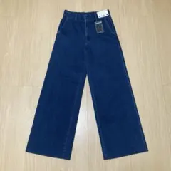 ユニクロ ワイドトラウザージーンズ ブルー S 新品