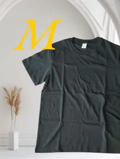 シンプル ブラック Tシャツ M サイズ 100% コットン