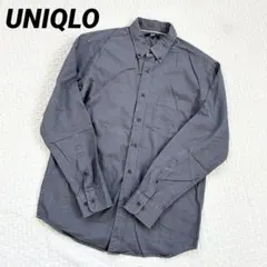 UNIQLO ユニクロ 長袖シャツ ボタンダウン デニムワイシャツ L 綿100