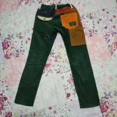 JUNK STORE 緑色 コーデュロイ ロングパンツ