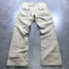 00s【archive】flare pocket cargo pants/Y2K