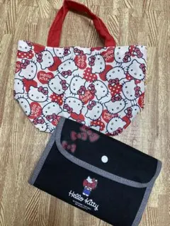 平成レトロ　ハローキティ　ミニトート&マルチケース　美品