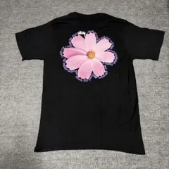 Stussy フラワーグラフィック Tシャツ Sサイズ ブラック
