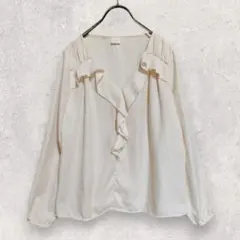 Te chichi テチチ ブラウス M相当 アイボリー フリル 長袖