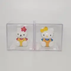 希少　2002年　キティ　ミミィ　タイニーチャム　ケース入りフィギュア　セット