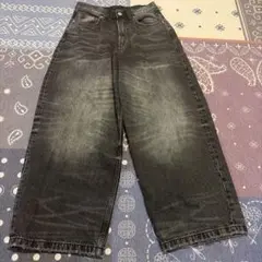 H&M SUPER BAGGY デニム 28/30 ブラック