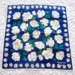 【美品】49AV JUNKO SHIMADA ハンカチ 薔薇 ネイビー 大判のサムネイル