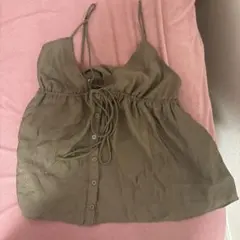 miu miu コットンキャミソール ベージュ 42 - メルカリ