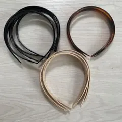 【最終値下げ】ハンドメイド カチューシャセット ブラック・ブラウン 3種13個