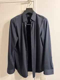 Theory ブラック M ストラクチャー シャツ