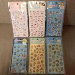 ディズニー・ぷくぷくシール・６種類セット　トイ・ストーリー　モンスターズインク