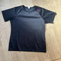 MIZUNO ミズノ ドット柄 Tシャツ ブラック XLのサムネイル