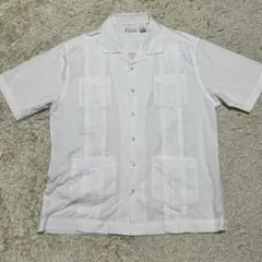 メキシコ製 VINTAGE Ravgo キューバシャツ 長袖シャツ Lサイズ vintage メキシコ製 Ravgo 長袖キューバシャツ 白 開襟 刺繍 - メルカリ