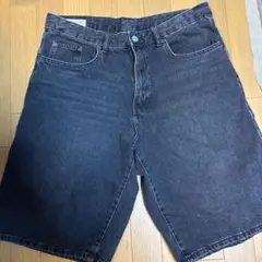 ZARA ダークグレー デニムショートパンツ 46