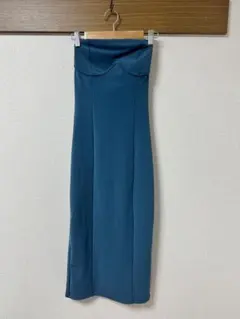 ZARA ベアタイトワンピ　新品タグ付　サイズS くすみブルー