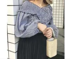 ブラウス チェック