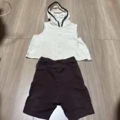 フード付きタンクトップとショートパンツセット　コムサ　送料込み　80