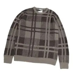 未使用 ビーミングライフストアバイビームス ニット チェック柄 モヘア混 L