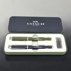 COACH ペンセット ボールペン 万年筆 ケース付 美品