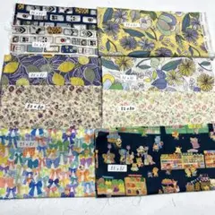 値下中薄手ローン生地　9枚セット ユキエモン他 花柄 動物柄　やわらかい手触り