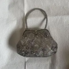 シルバー ビーズ装飾 バッグ