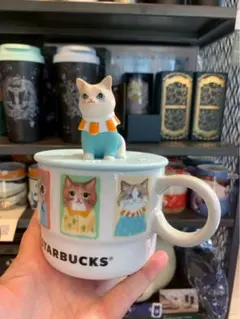 【お値下げ】台湾スターバックス 2025 猫柄 フタ付き マグカップ 355ml