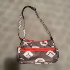 SAVOY ショルダーバッグ ロゴ柄 グレー オレンジのサムネイル